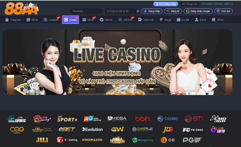 Thế Giới Trò Chơi Đa Dạng Tại 88aa Casino